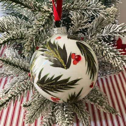 Pine Berry Glass Ball RAZ