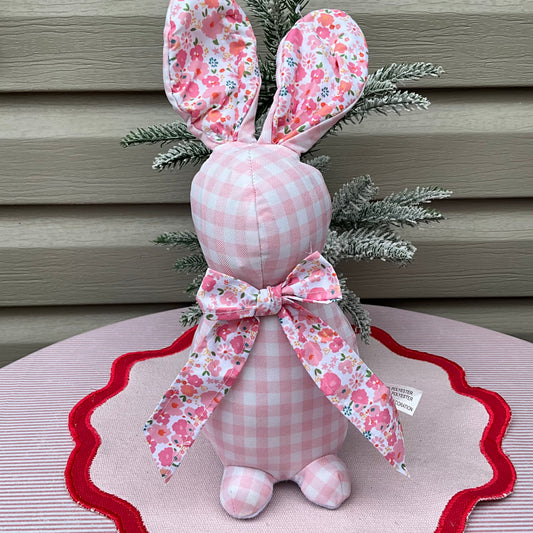 Pink Gingham Bunny