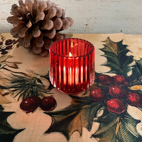 Red Glass Tealight