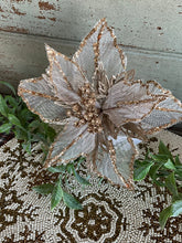 Load image into Gallery viewer, Sheer Gold Poinsettia