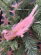 Load image into Gallery viewer, Bugle Bead Pink Bird