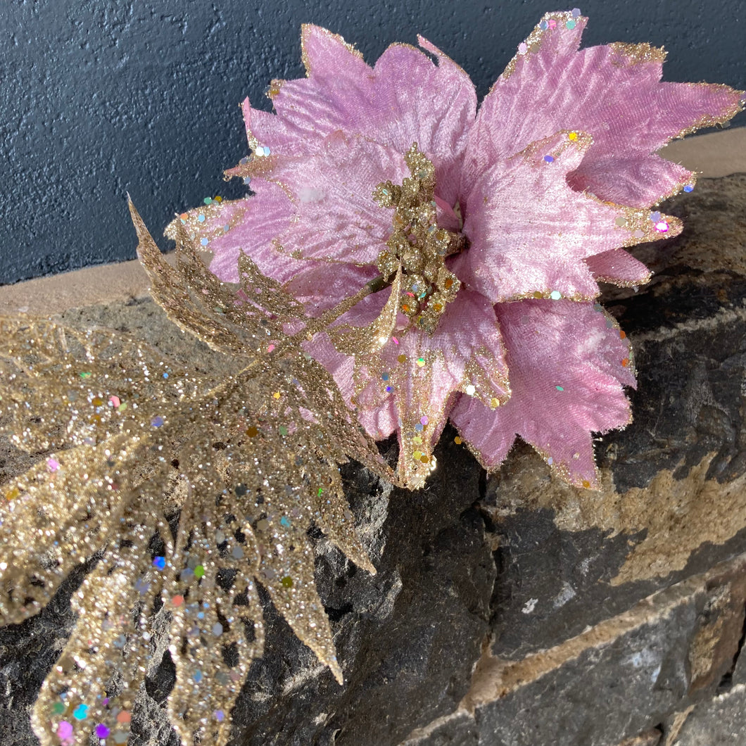 Pink Flower & Leaf