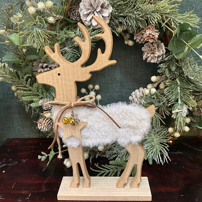 Furry Wooden Deer