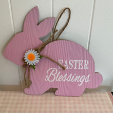 Load image into Gallery viewer, Pink Easter Bunny Plaque