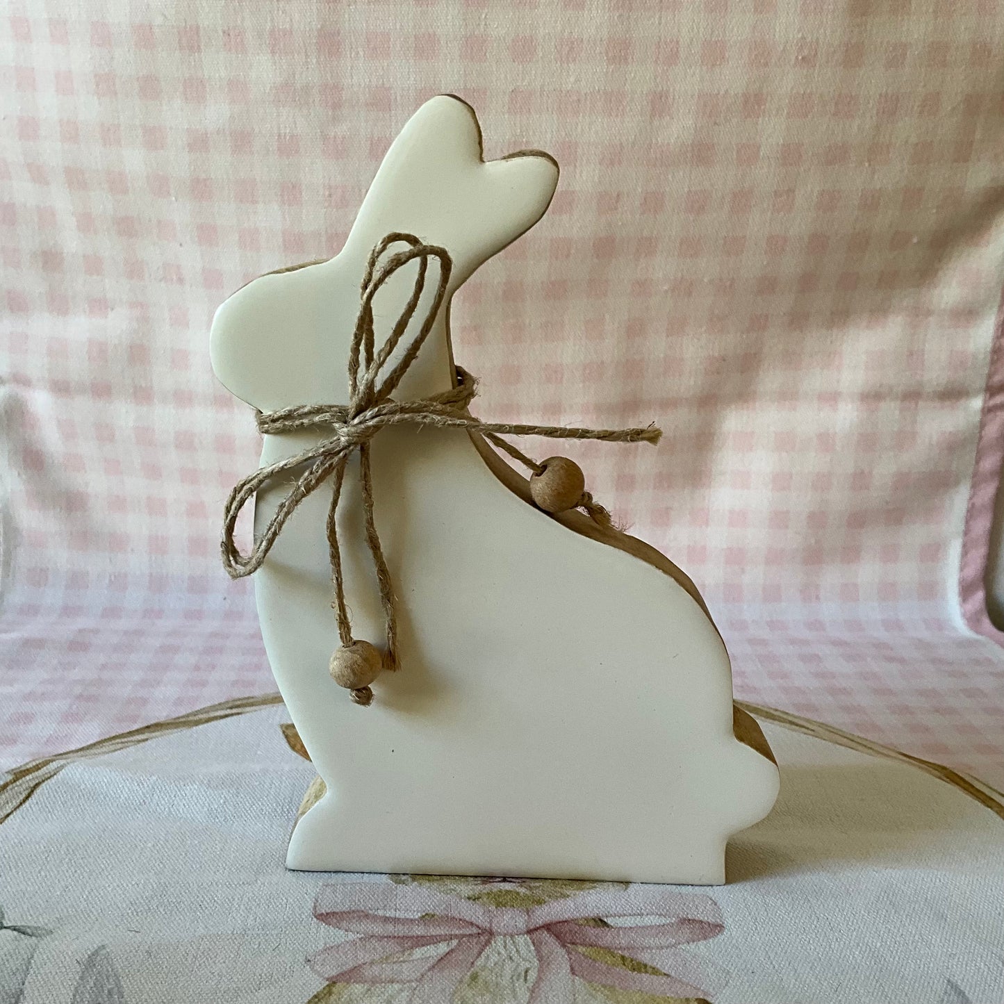 White Wooden Bunny