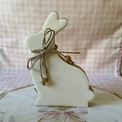 White Wooden Bunny