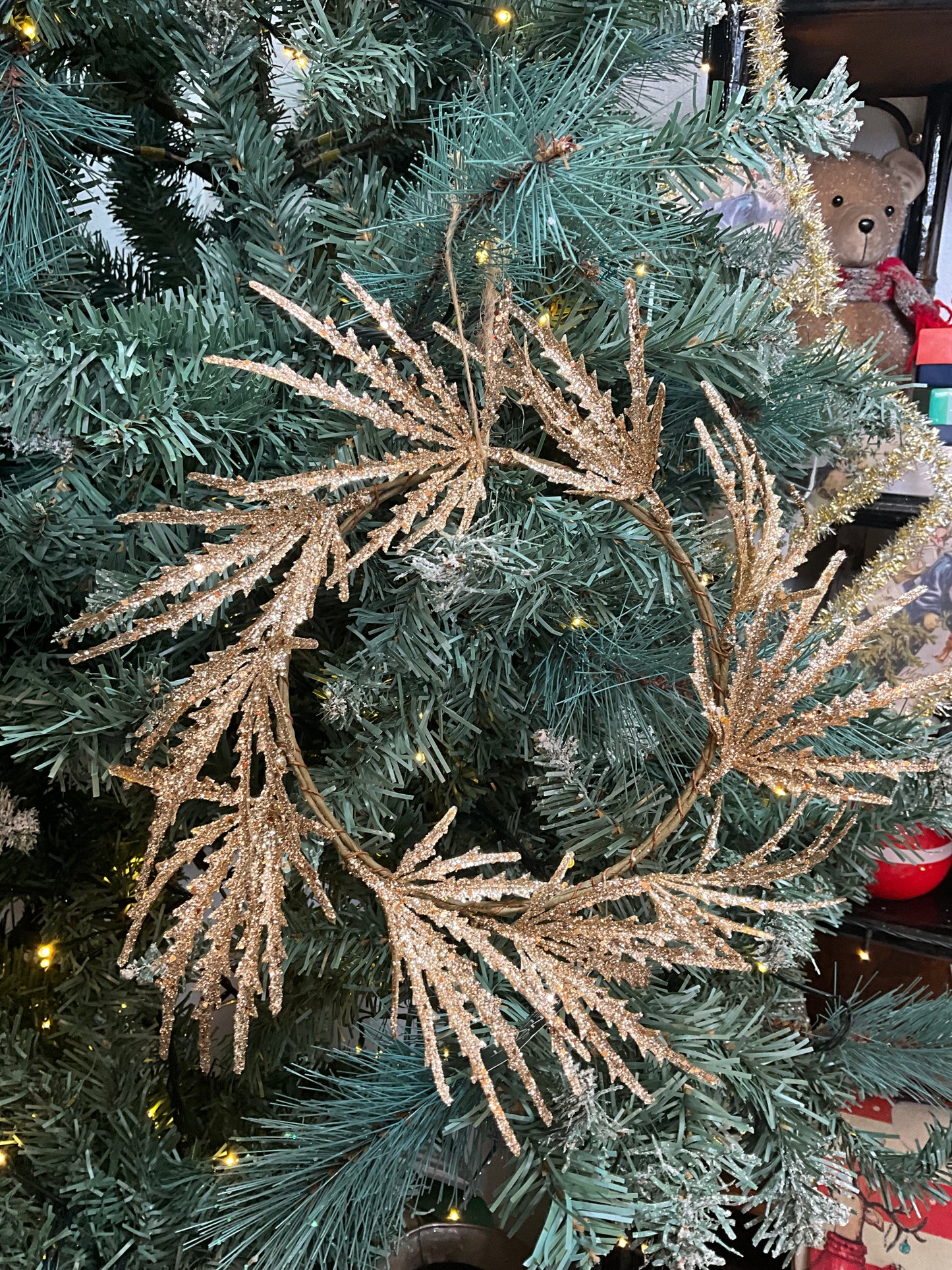 Gold Glitter Mini Wreath