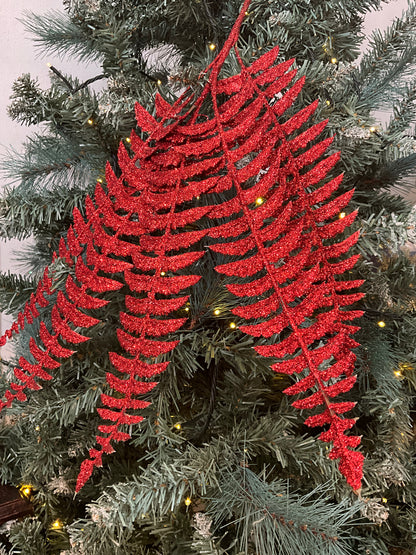 Large Red Leaf Spray