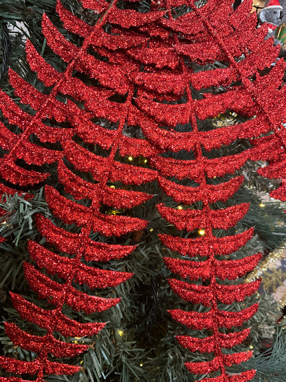 Large Red Leaf Spray