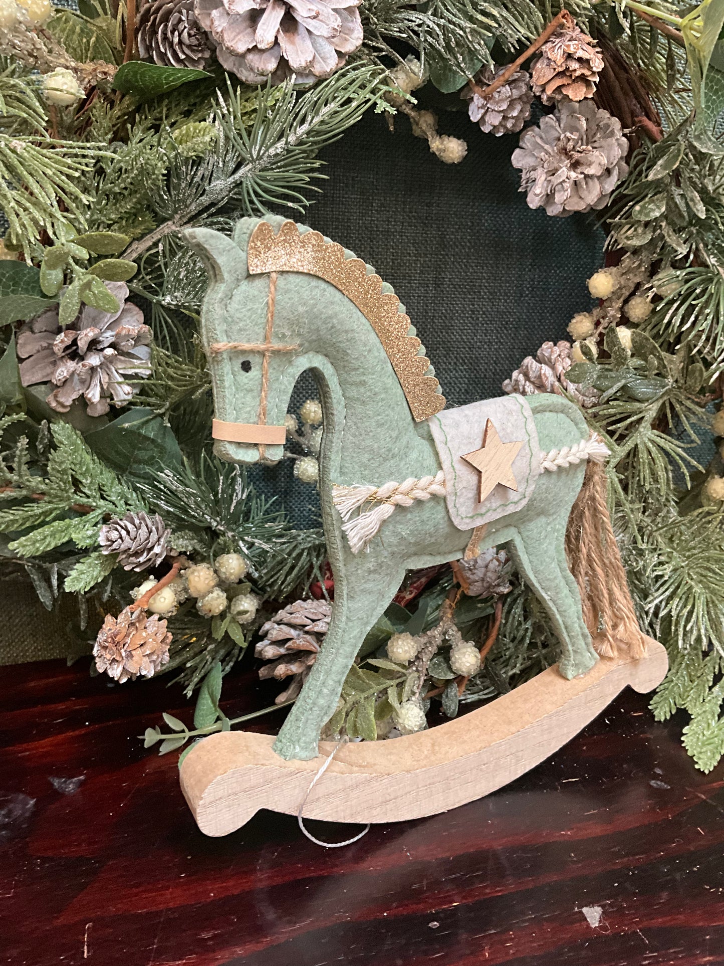 Green Rocking Horse