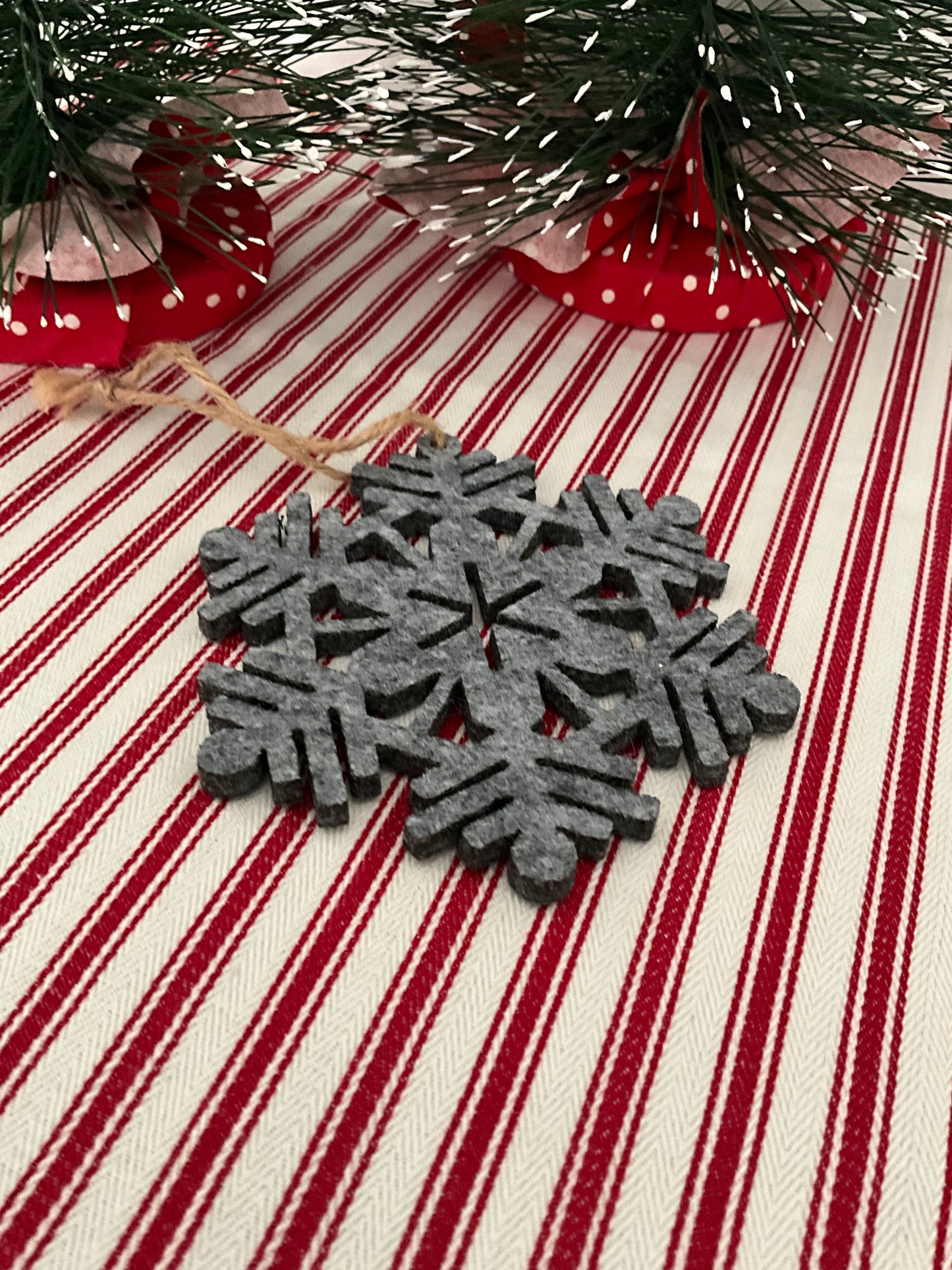 Grey Felt Snowflake