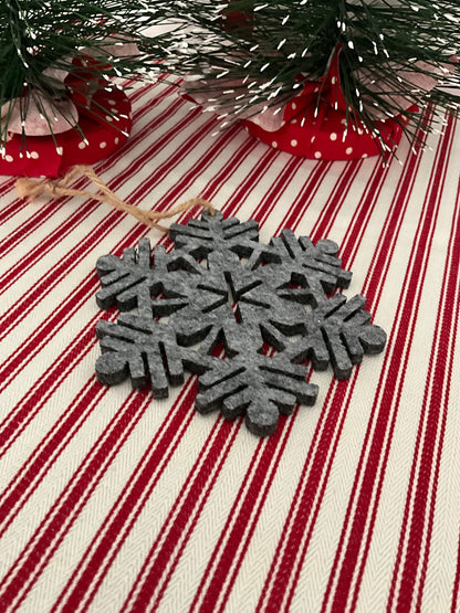 Grey Felt Snowflake