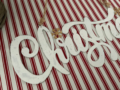 White Christmas Sign