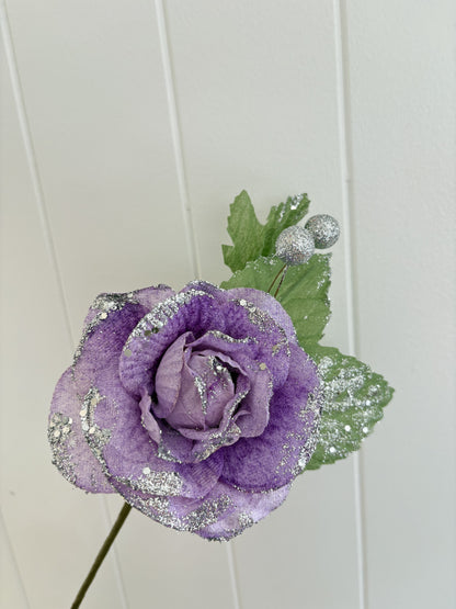 Mauve Glitter Rose