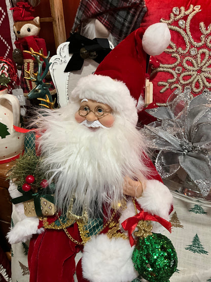 Red Santa Sitting