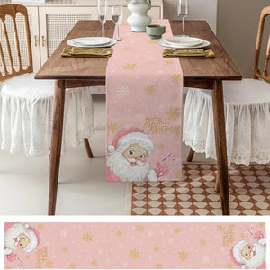 Pink Santa Table runner