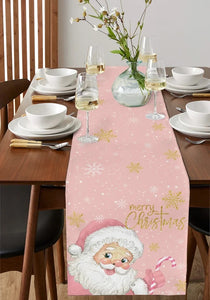 Pink Santa Table runner