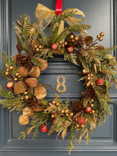 Load image into Gallery viewer, Rustic Red Bell Wreath