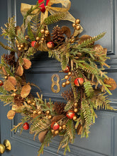 Load image into Gallery viewer, Rustic Red Bell Wreath