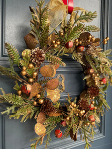 Rustic Red Bell Wreath