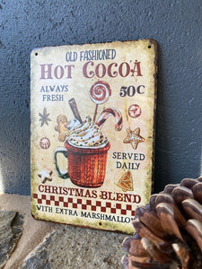 Hot Cocoa Tin Sign