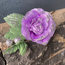 Load image into Gallery viewer, Mauve Glitter Rose