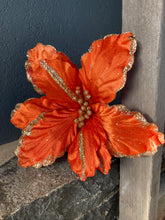 Load image into Gallery viewer, Orange Poinsettia