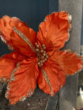 Load image into Gallery viewer, Orange Poinsettia