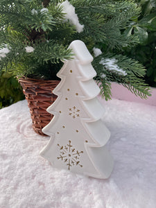 Ceramic Tree with Snowflake