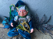 Load image into Gallery viewer, Blue &amp; Green Little Elf