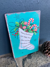 Load image into Gallery viewer, Vintage Stocking Tin Sign