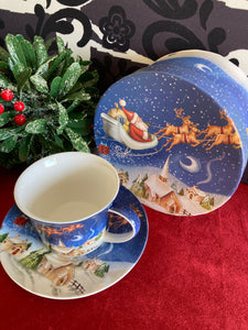 Santa Sleigh Cup & Saucer