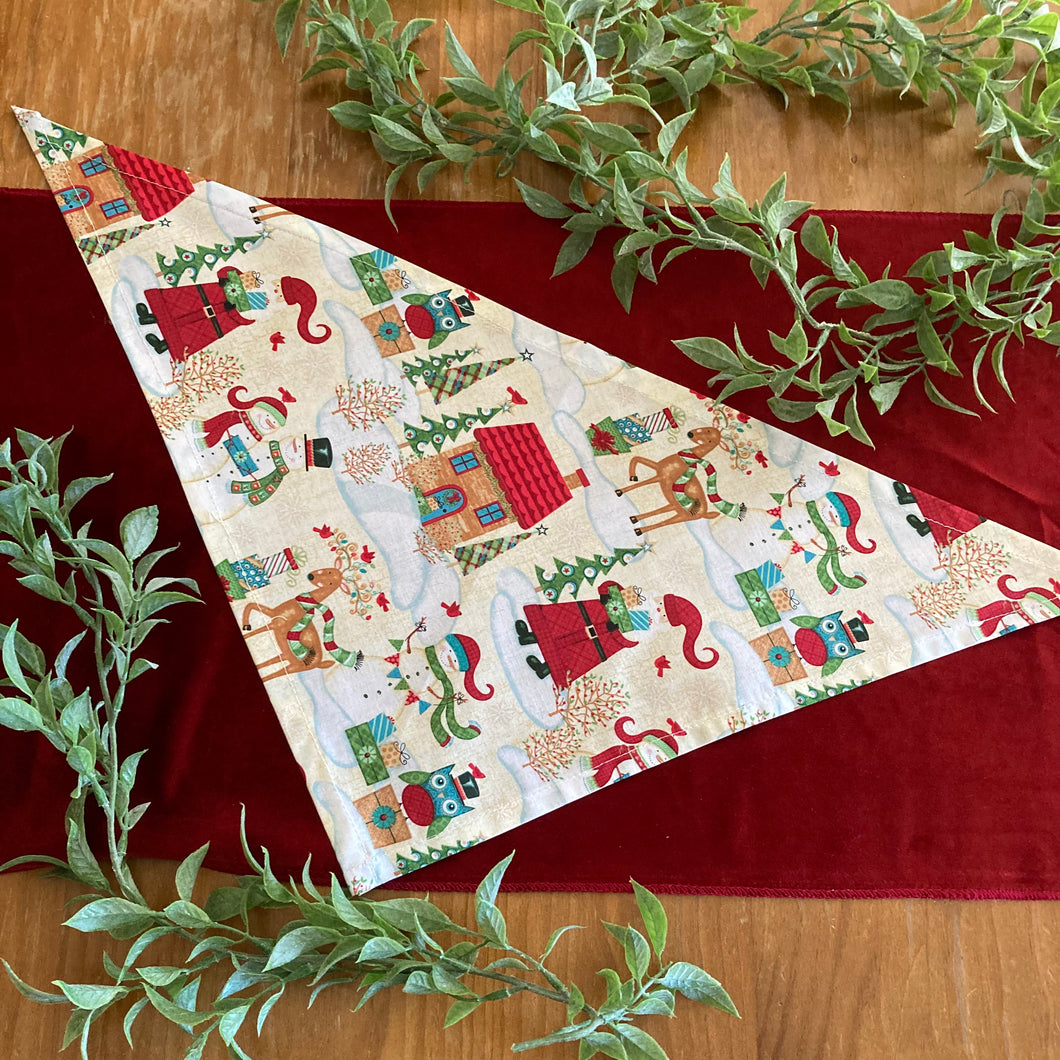 Dog Bandana Christmas Scene