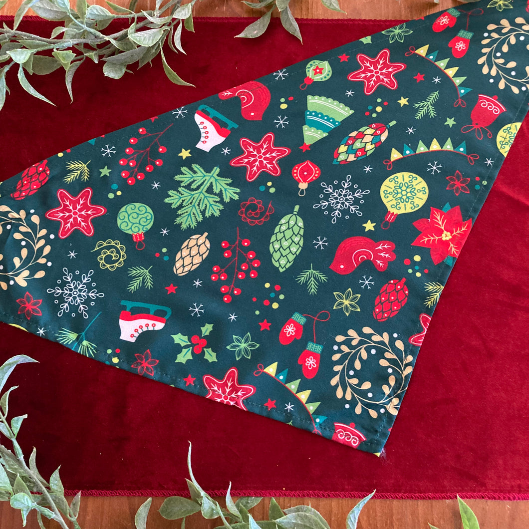 Green Festive Dog Bandana