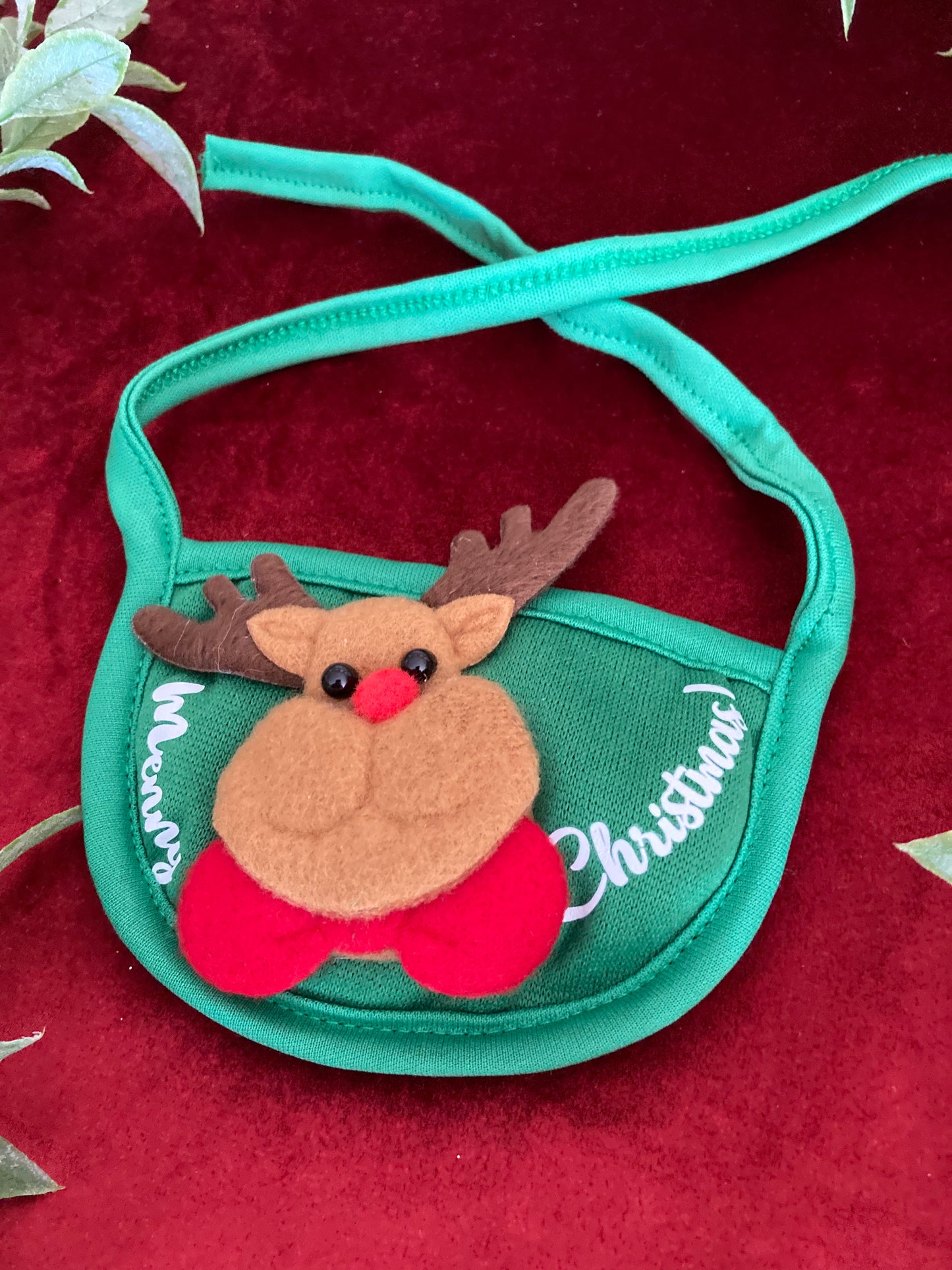 Green Christmas Bib