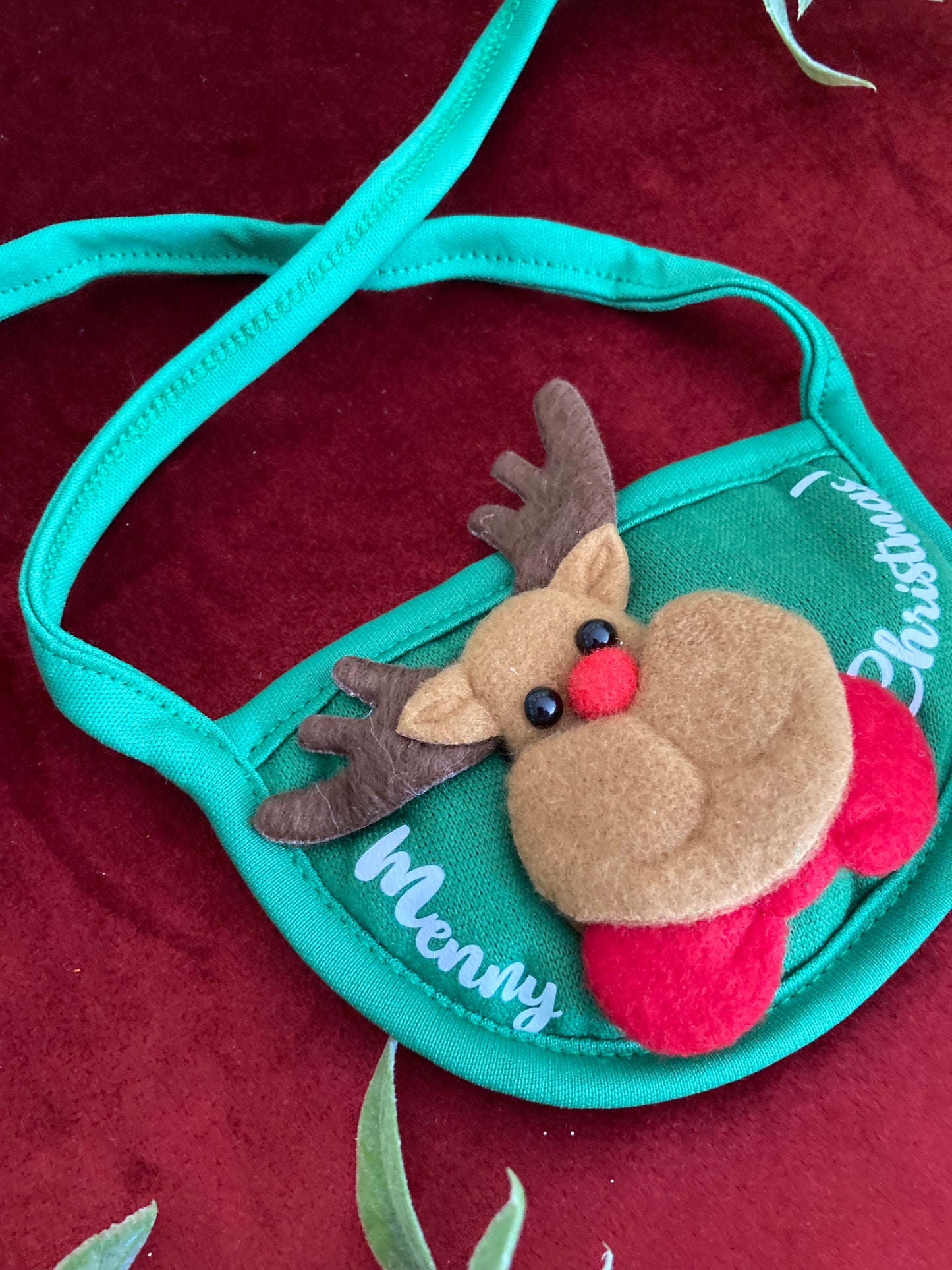 Green Christmas Bib
