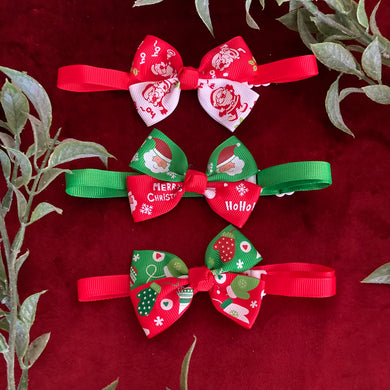 Christmas Bow Collar