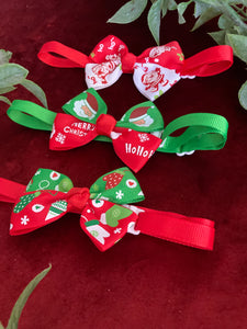 Christmas Bow Collar