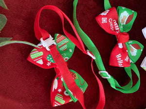 Christmas Bow Collar