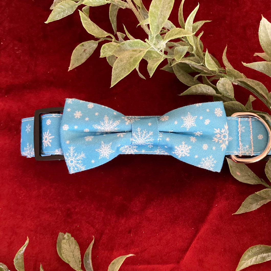 Blue Snowfake Dog Collar