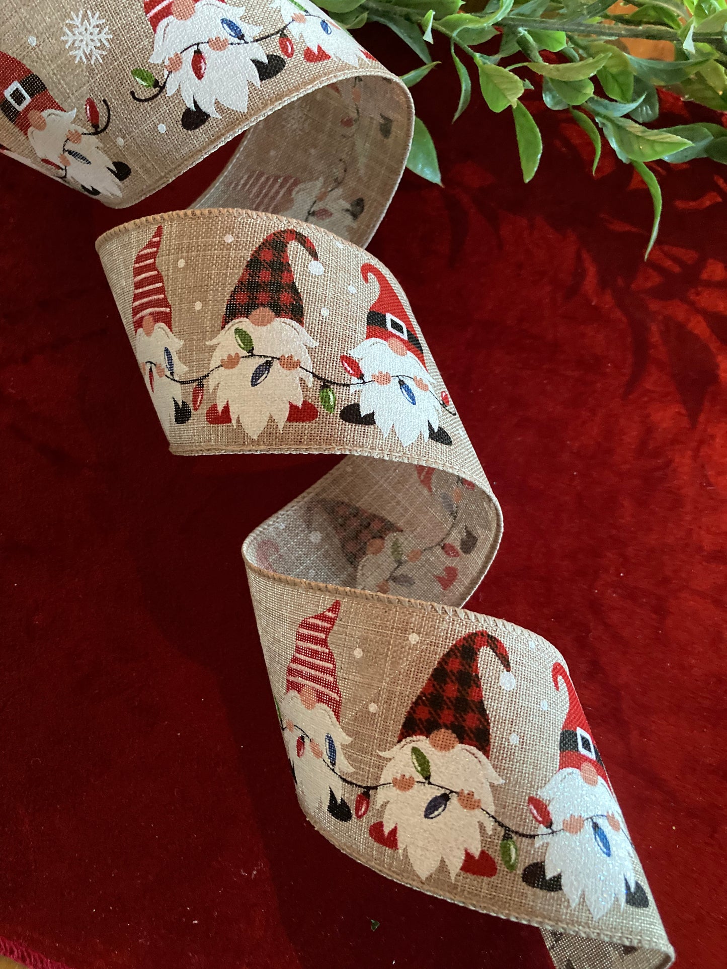 Burlap Gnome Ribbon