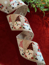 Load image into Gallery viewer, Burlap with Gnomes Ribbon