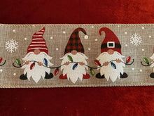 Load image into Gallery viewer, Burlap with Gnomes Ribbon