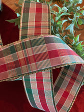 Load image into Gallery viewer, Tartan Gold Thread Ribbon