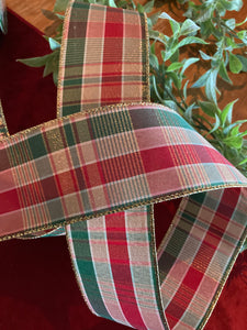 Tartan Gold Thread Ribbon