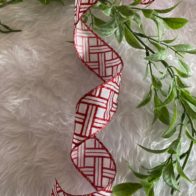 Red White Lattice Ribbon