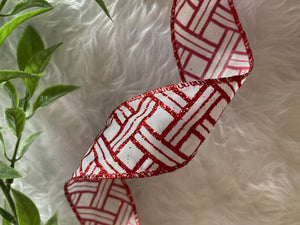 Red White Lattice Ribbon