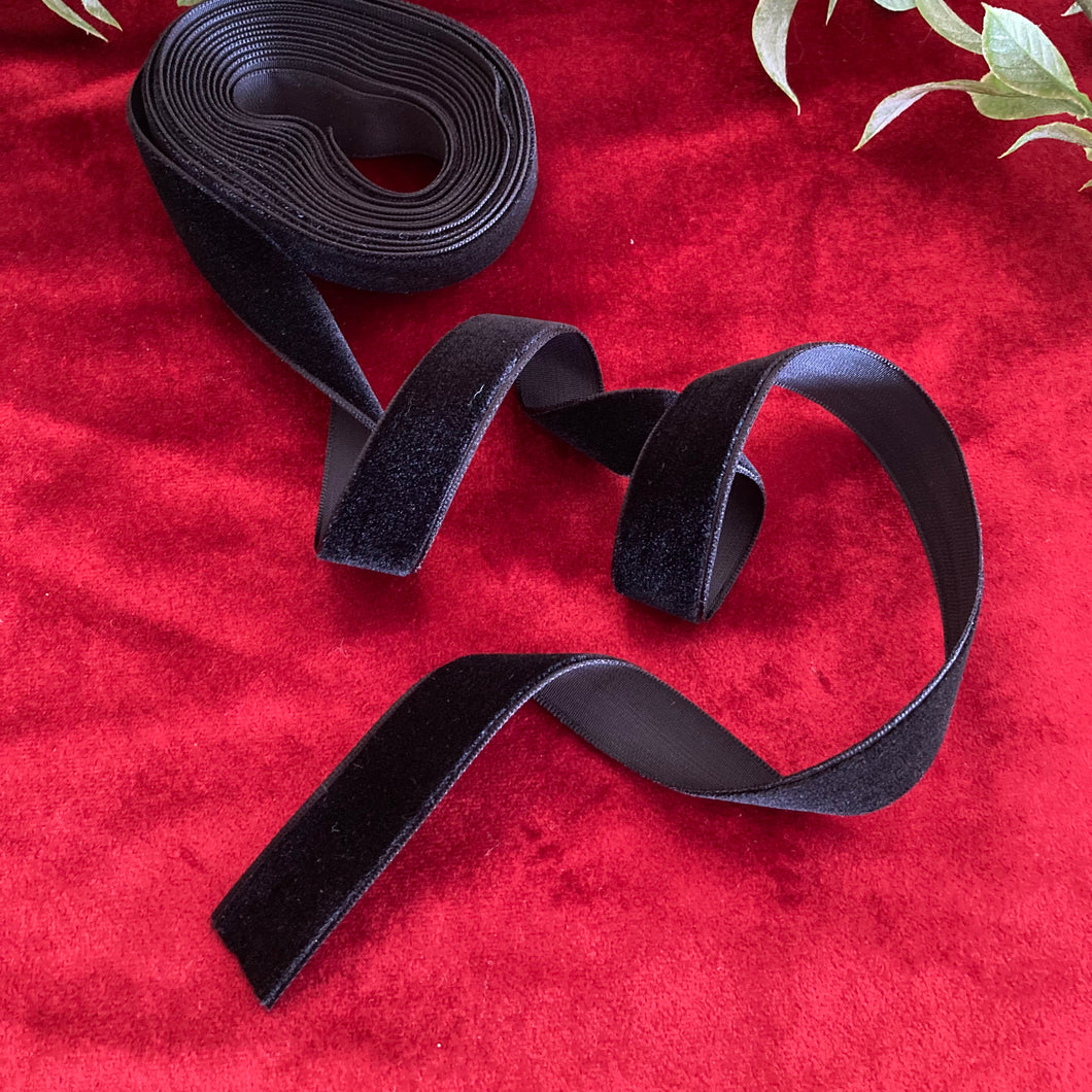 Black Velvet Ribbon 19mm