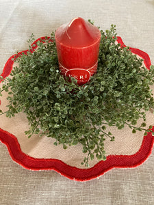 Glitter Leaf Candle Ring