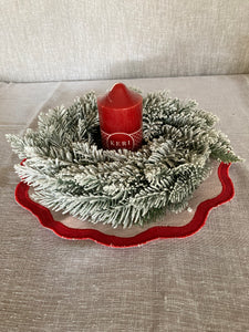 Flocked Snow Candle Ring